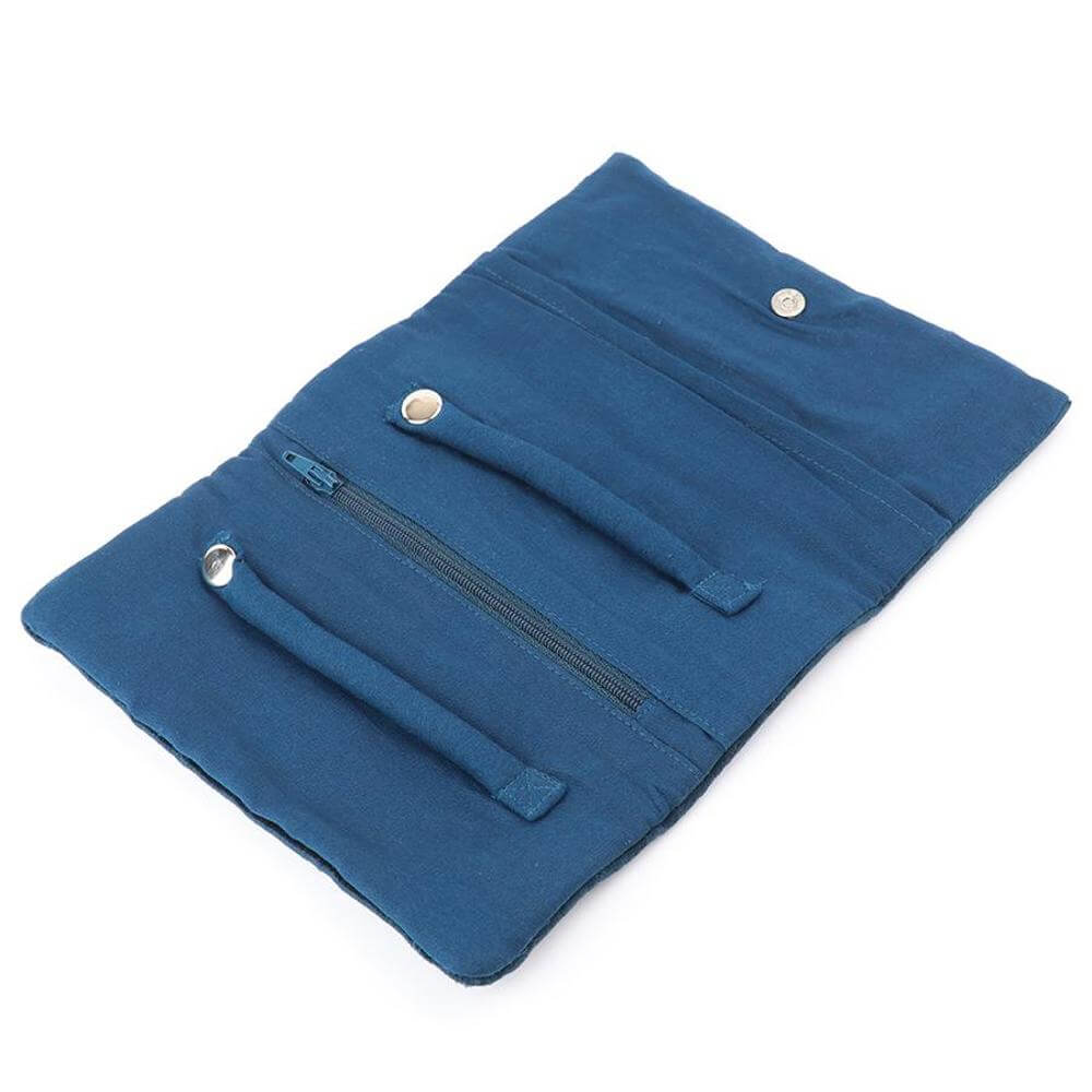Peace of Mind Velvet Embroidered Jewellery Roll